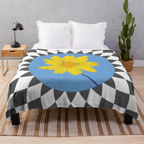 Item preview, Yellow Flower with Check Pattern designed and sold by SunfullyYours.