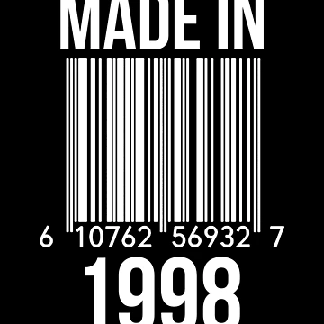 Artwork thumbnail, Made In 1998 by RandomStuffShop