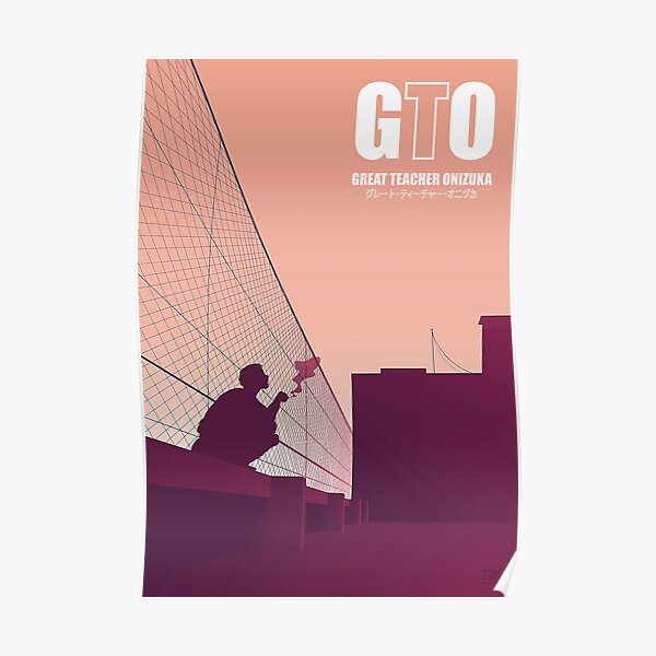 4K Onizuka fumando un cigarrillo Póster