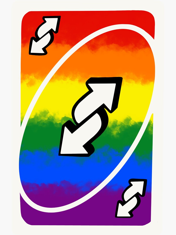 Gay Pride Uno Reverse Card Sticker for Sale by MlemingFox101