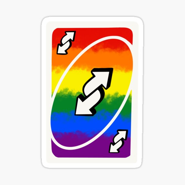 gay pride uno reverse card | Sticker