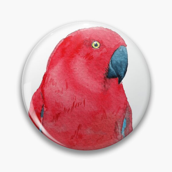 Item preview, eclectus parrot watercolor red designed and sold by L'Atelier Oranjade.