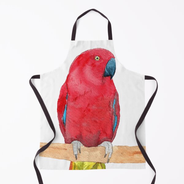 Item preview, eclectus parrot watercolor red designed and sold by L'Atelier Oranjade.