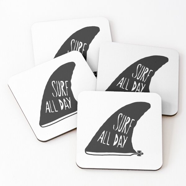 Item preview, Surf surfing surf all day quotes fin designed and sold by Tropical Blood.