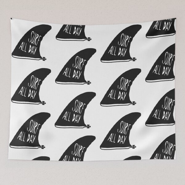 Item preview, Surf surfing surf all day quotes fin designed and sold by Tropical Blood.