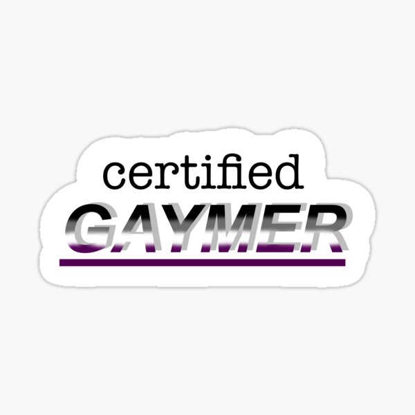 Certified Gaymer Asexual Pride Flag Sticker For Sale By