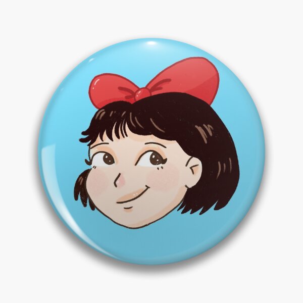 Item preview, Kiki Cute Anime Girl With Red Bow designed and sold by M3G4MERCH.