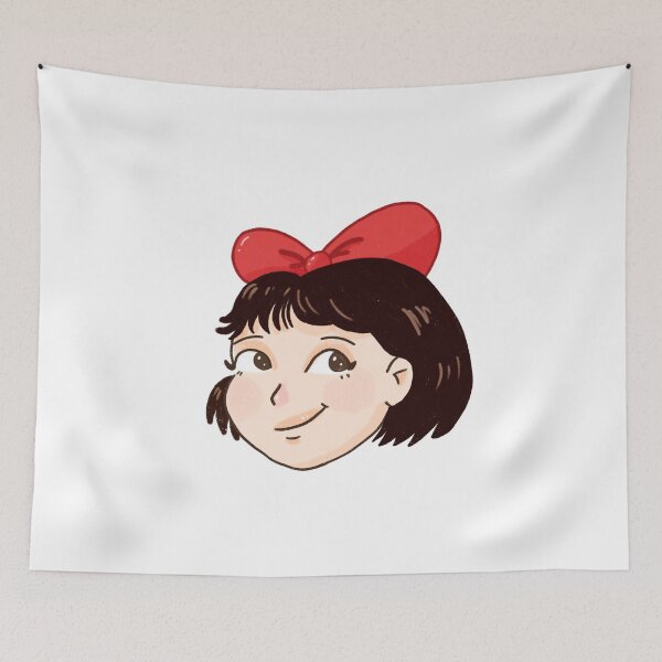 Item preview, Kiki Cute Anime Girl With Red Bow designed and sold by M3G4MERCH.
