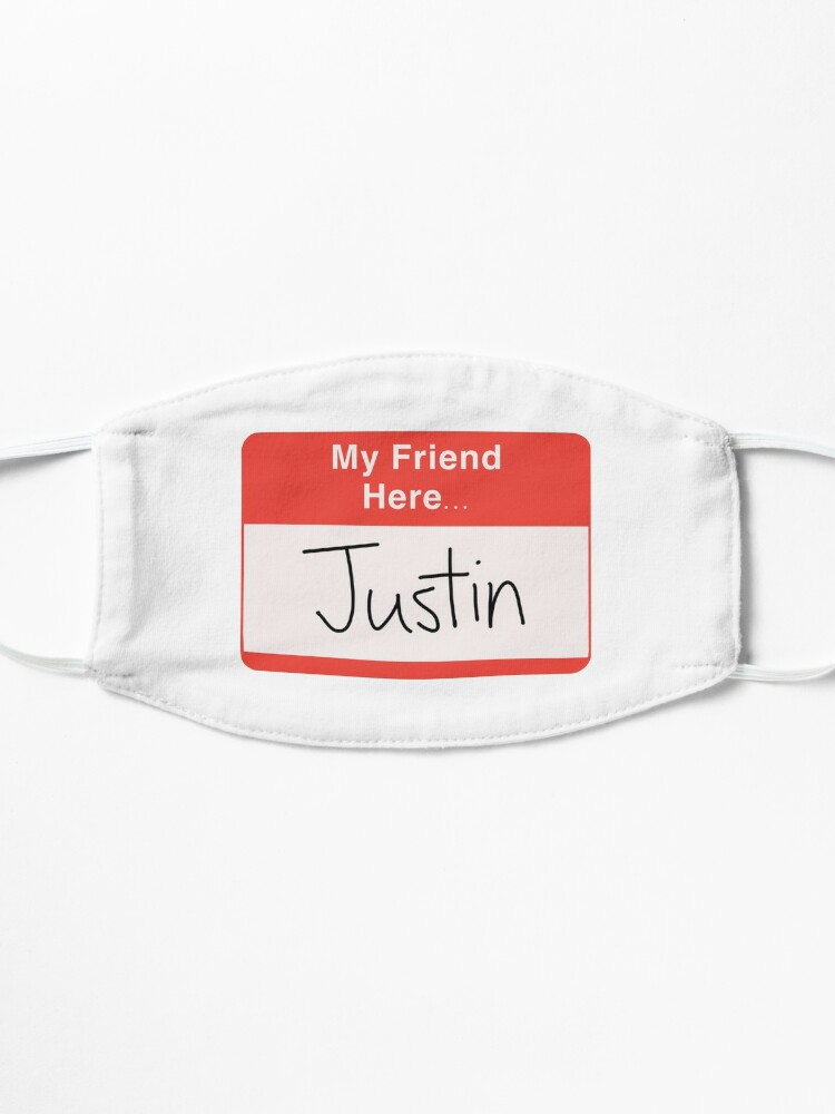""My Friend Here Justin" Tiktok audio meme" Mask by tiktokmemeshop