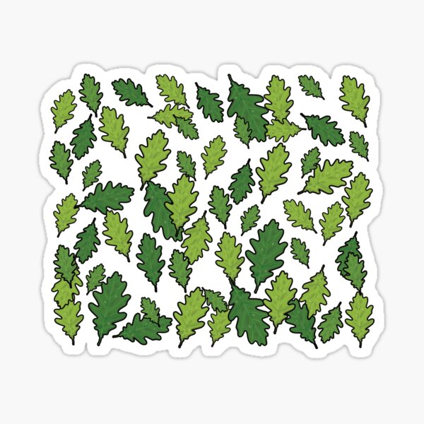 Oak Leaves Pattern Sticker