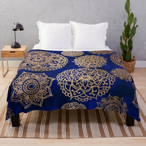 Item preview, Blue and Gold Mandala Pattern designed and sold by Julie Erin Designs.
