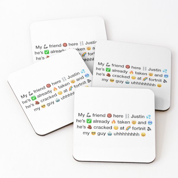 Item preview, "My Friend Here Justin" Tiktok Audio Meme designed and sold by tiktokmemeshop.