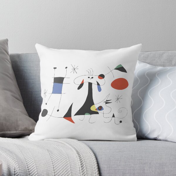 Joan Miró The Sun (El Sol) 1949 - La peinture la plus attrayante de Miro pour tout le monde Coussin