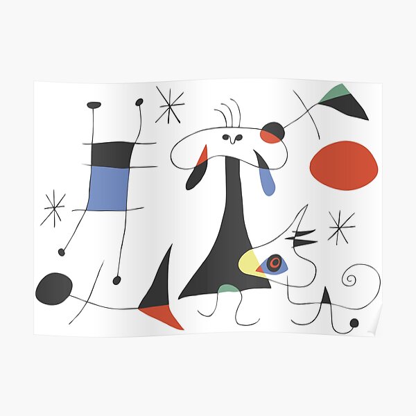 Joan Miró The Sun (El Sol) 1949 - Most Attractive Painting Artwork of Miro For Everyone Poster