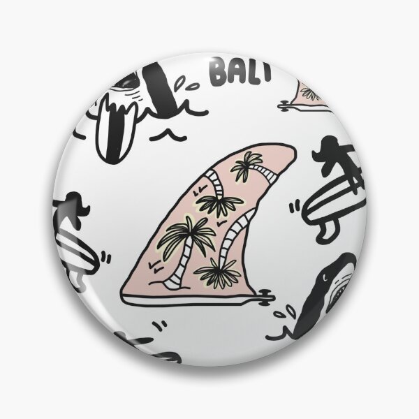 Item preview, Surfing surf Bali fin sharks cool retro designed and sold by Tropical Blood.