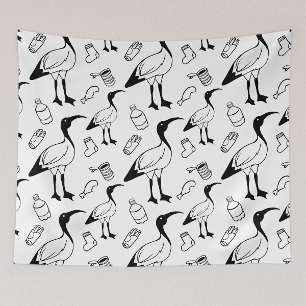 Item preview, Bin Chicken Pattern : Black designed and sold by Griffywings.