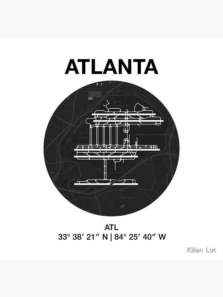 " Atlanta airport map" Poster by KilianLuc | Redbubble