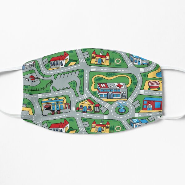 Car City Carpet Road Rug 90s Nostalgic Toy Flat Mask