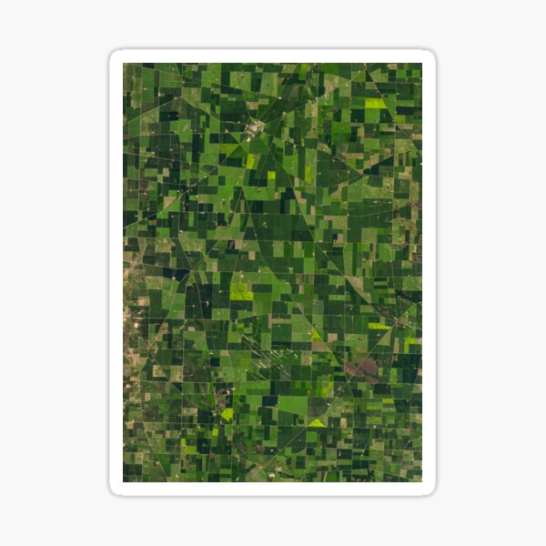 Agriculture patterns in Australia from space Sticker