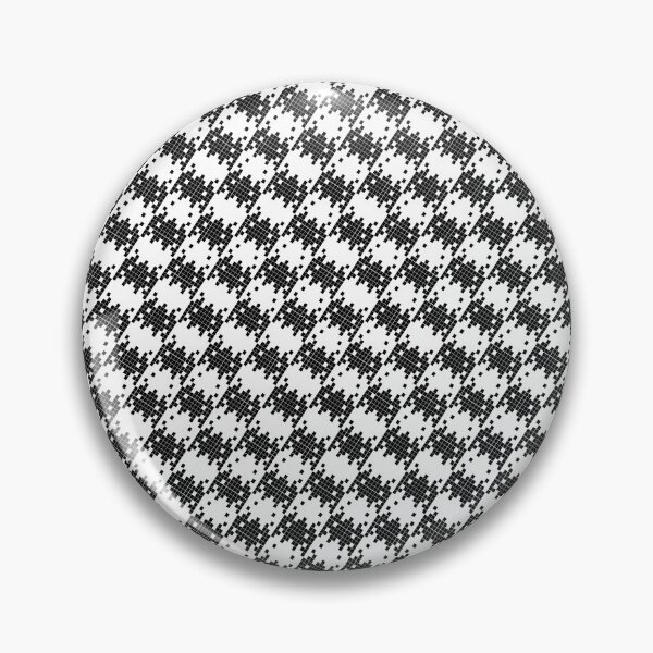 Item preview, Space Invader Dogtooth Pattern Black and White designed and sold by Quooki.