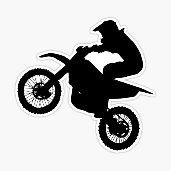 Autocollant moto cross de silhouette - TenStickers