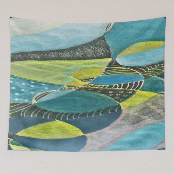 Item preview, Abstract Textures Blue Wall Art Decor designed and sold by diverseidentity.