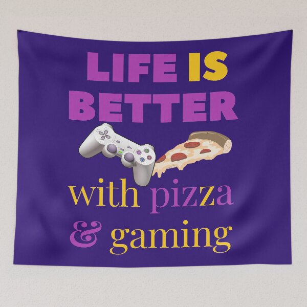 Item preview,  Life Is Better With Pizza And Gaming designed and sold by TeesFashion.