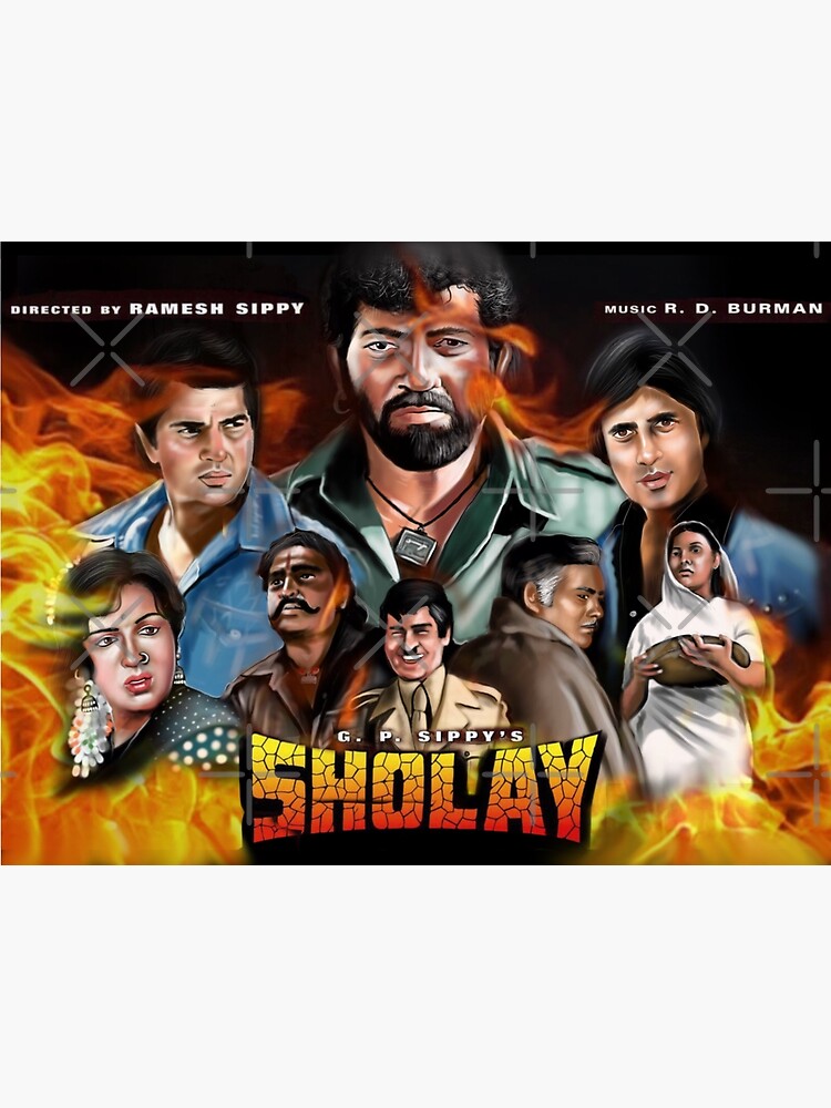 "Sholay Movie Poster Digital Painting" Photographic Print By Sansahota ...