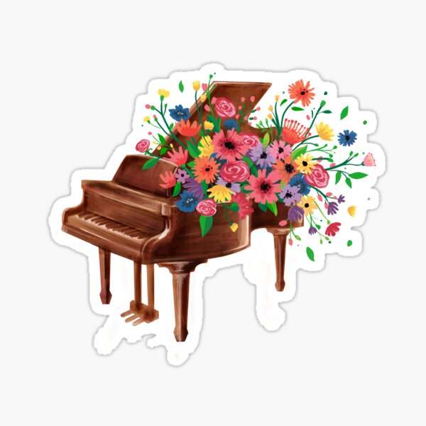 Stickers musique clé de sol clavier piano - Musique/instruments