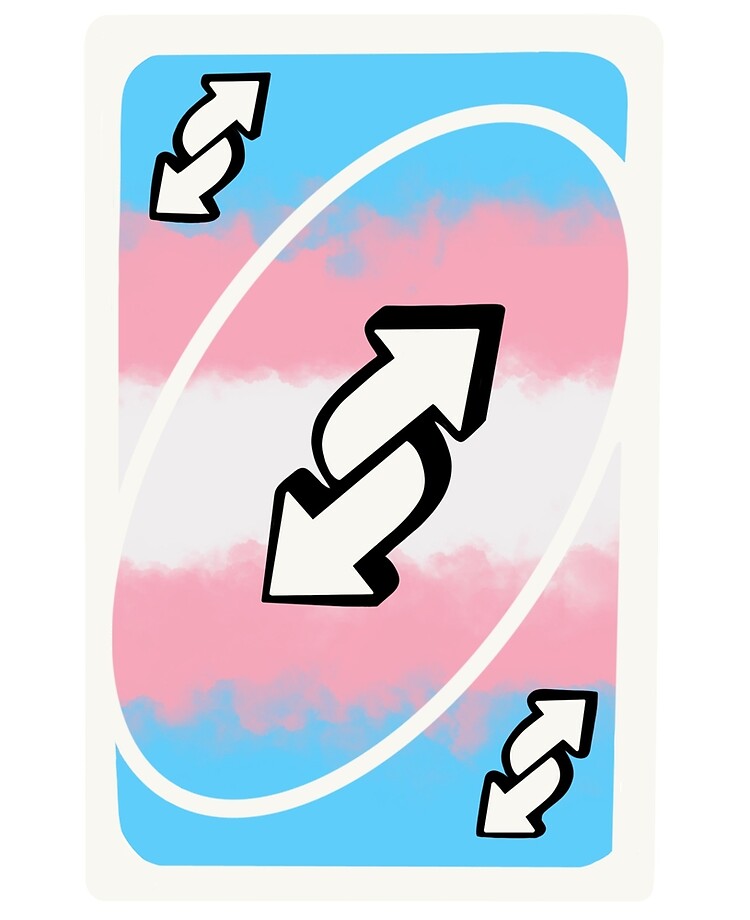 Trans Uno Reverse Flag