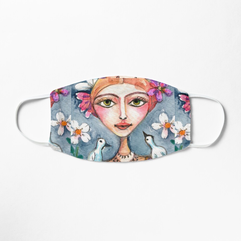 Frida Kahlo with Whispering Birds Mask
