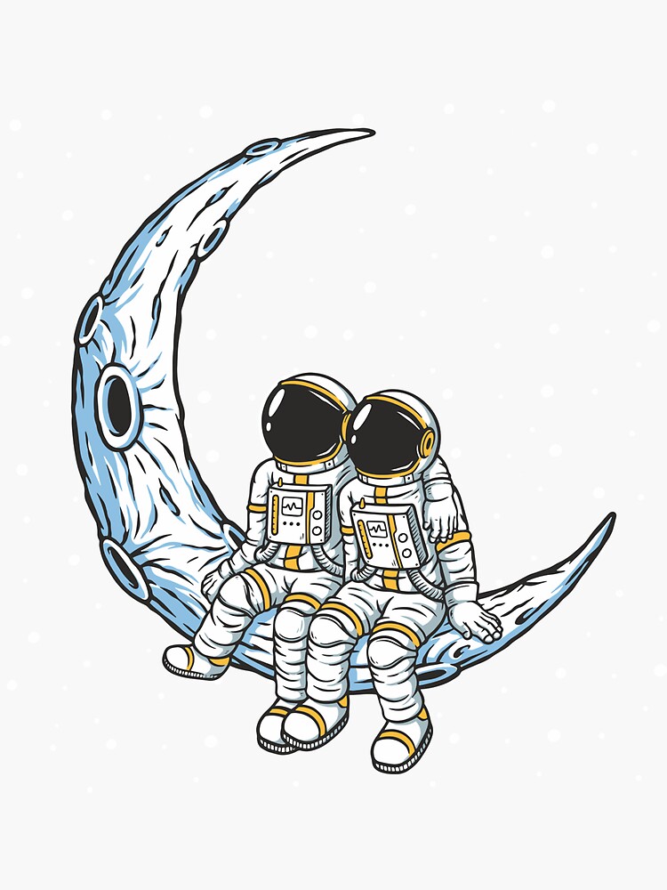 Astronauta Luna Alunizaje Luna NASA' Pegatina