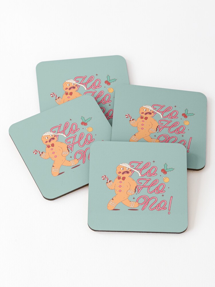 Thumbnail 1 of 5, Coasters (Set of 4), GINGERBREAD RUNNER designed and sold by Bombastik.