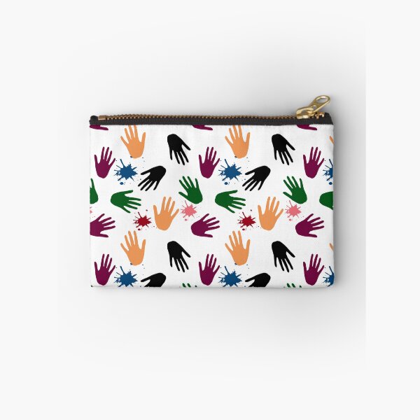 Item preview, multicolored hand prints on white background designed and sold by Olha Volokhova.