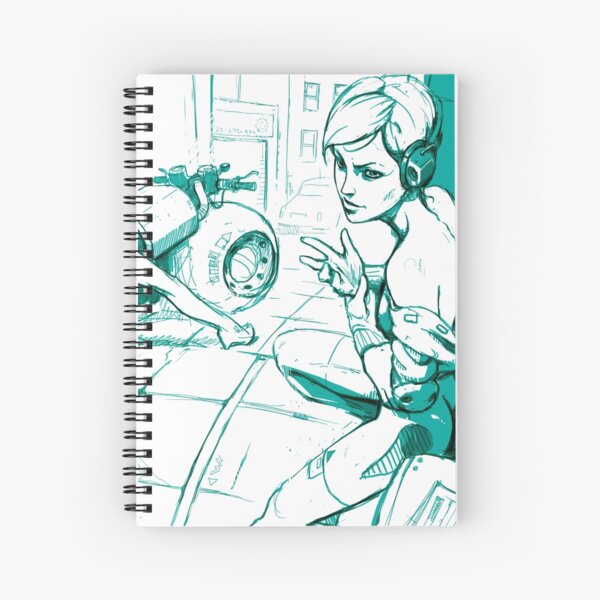 Girl and Bike 2 Spiral Notebook