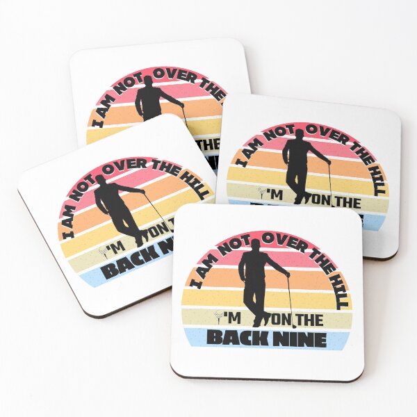 Item preview, Golf gifts, I am Not over the Hill, I am on the Back Nine, Vintage Sunset Design for Golf Lovers designed and sold by AmazingEcraft.