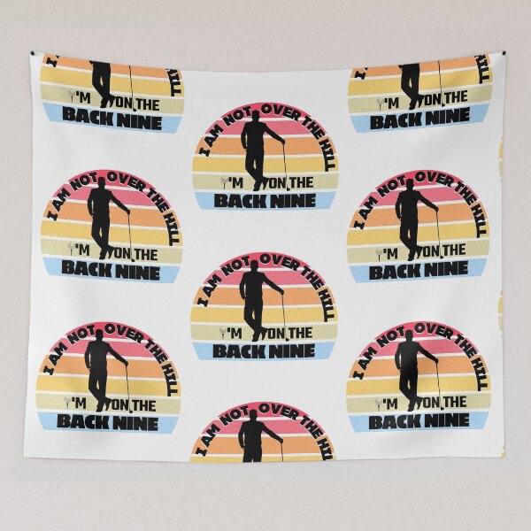 Item preview, Golf gifts, I am Not over the Hill, I am on the Back Nine, Vintage Sunset Design for Golf Lovers designed and sold by AmazingEcraft.