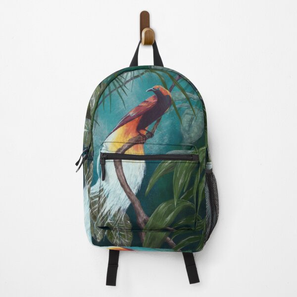 Bird-of-Paradise Print Backpack in Cream Bird Of Paradise Backpacks for Sale | Redbubble main image 3