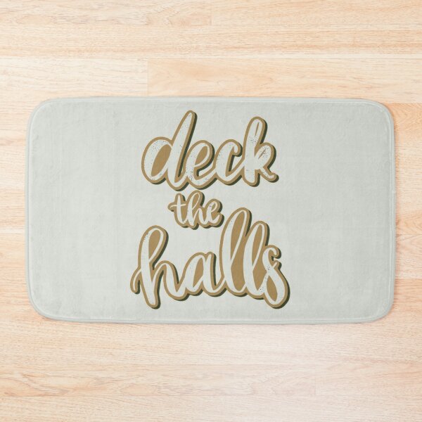 Item preview, Deck the Halls - Hand Lettered Quote - Red, Green, White designed and sold by annedesignco.