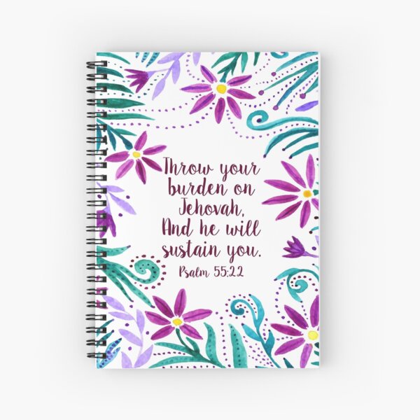 Throw Your Burden Spiral Notebook