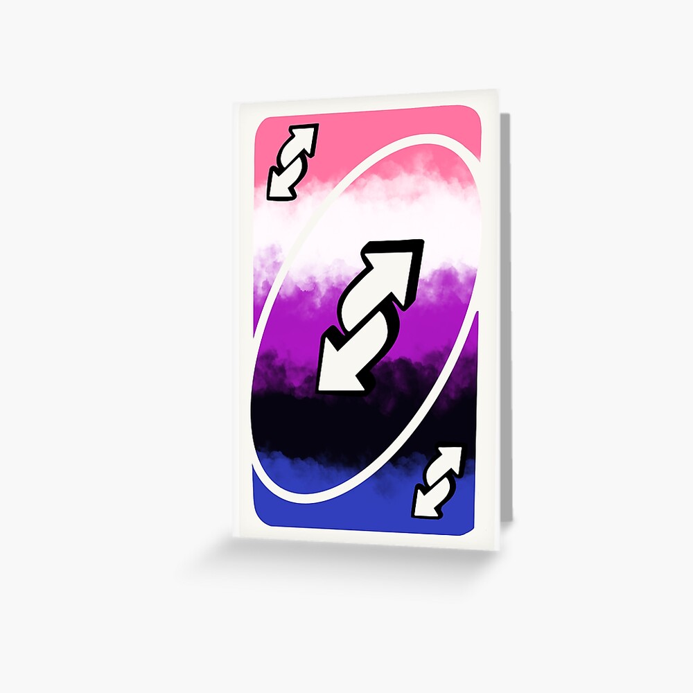 Genderfluid Pride Uno Reverse Card Greeting Card For Sale By Mlemingfox101 Redbubble