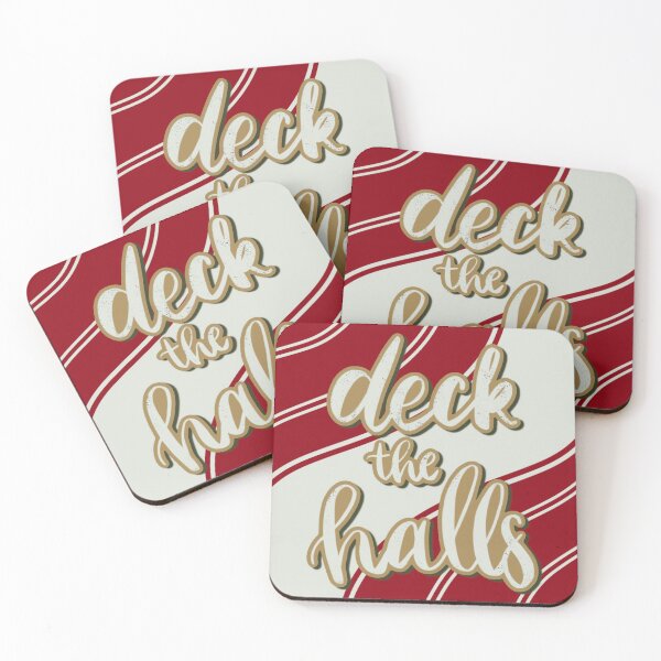 Item preview, Deck the Halls - Hand Lettered Quote - Red, Green, White designed and sold by annedesignco.