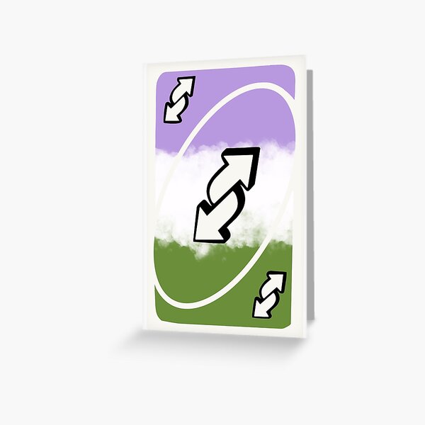 demigirl pride uno reverse card | Greeting Card