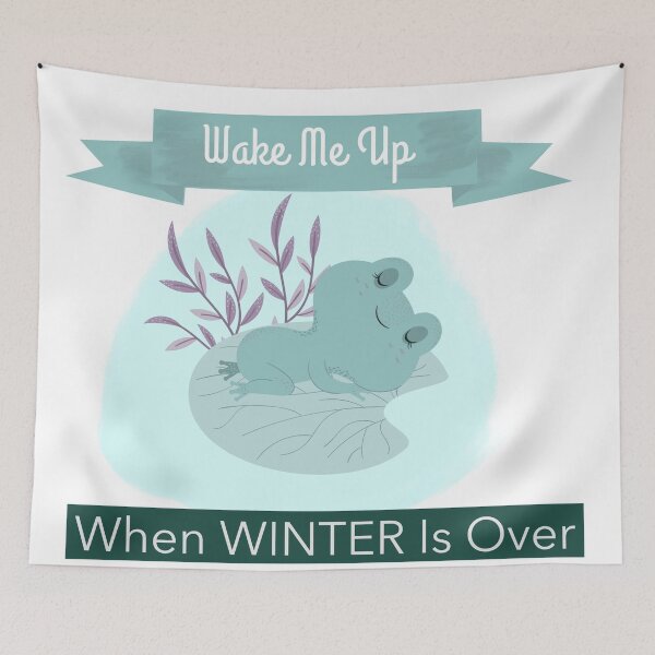 Item preview, Cute Frog "Wake me up when winter is over" designed and sold by Vero De.
