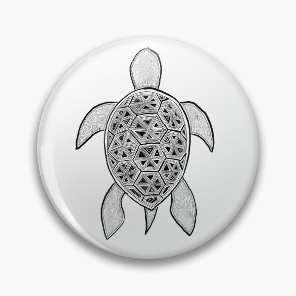 Blanc avec incrustation Tortue Martin pont et la fin des broches Lot 