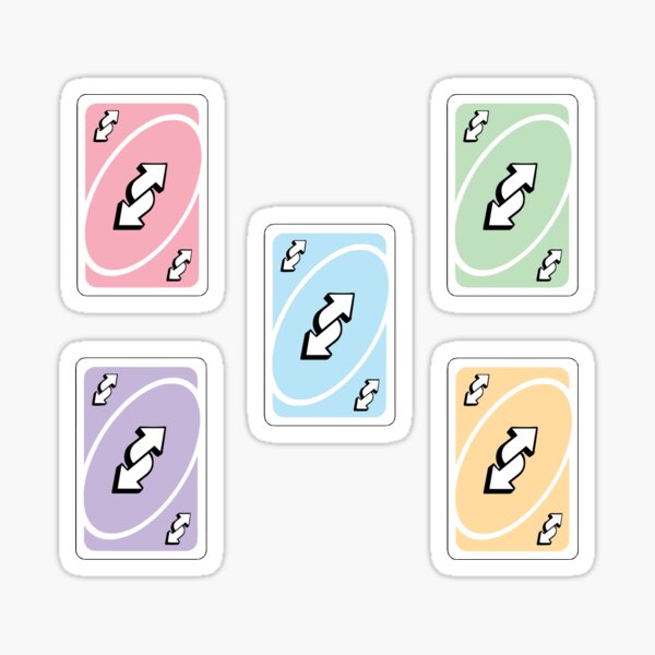 rainbow uno reverse card Sticker for Sale by mikaylabianchin