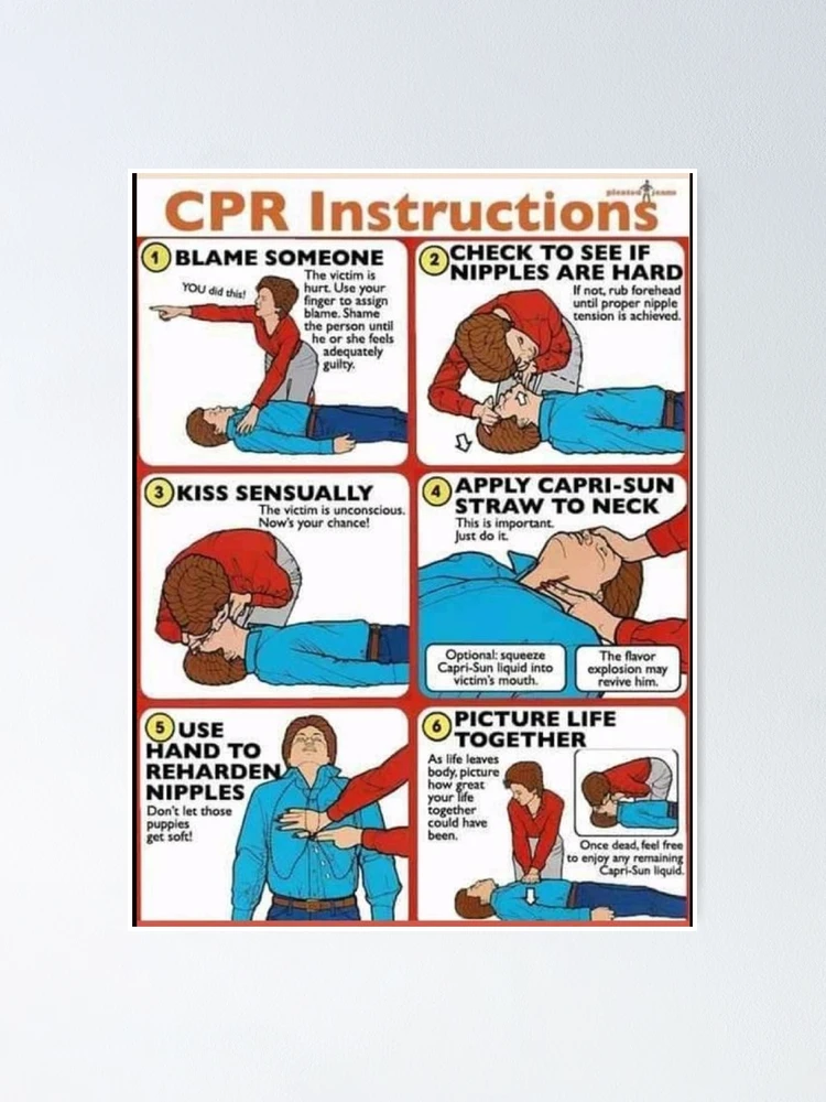 First Aid Funny Chart EMT funny Sick joke Poster for Sale by MeatyWildman