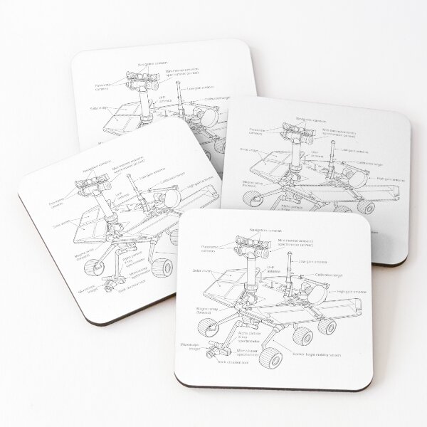 Item preview, Mars Rover Blueprint Black designed and sold by Auto-Prints.
