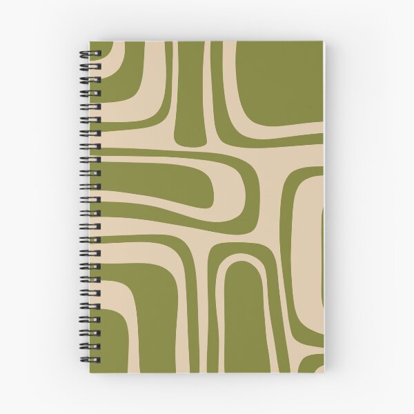 Item preview, Palm Springs Retro Midcentury Modern Abstract Pattern in Mid Mod Beige and Olive Green designed and sold by kierkegaard.