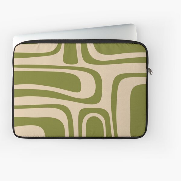Item preview, Palm Springs Retro Midcentury Modern Abstract Pattern in Mid Mod Beige and Olive Green designed and sold by kierkegaard.
